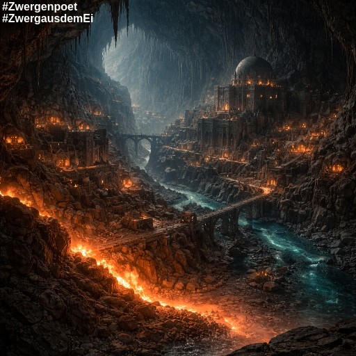 In einer Tropfsteinhöhle ist ein See entstanden, aus dem es wie Feuer funkelt.