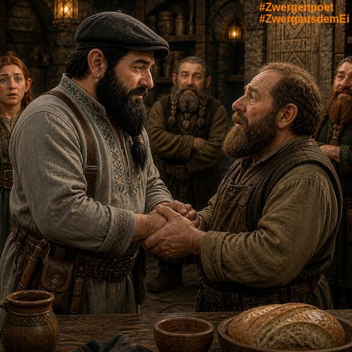 Glondil, der Meister der Versorger, zeigt sich im Beisein seiner Nichte ger&uuml;hrt von Darils Mitgef&uuml;hl.