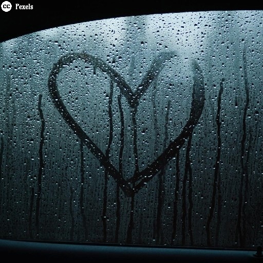 Ein Herz auf einer angeschlagenen Autoscheibe. Foto von Weyuna auf Pexels.